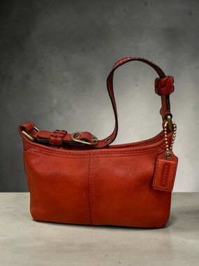 Vintage Y2K Coach Legacy Bleeker Burnished Red Leather Shoulder Bag 11415